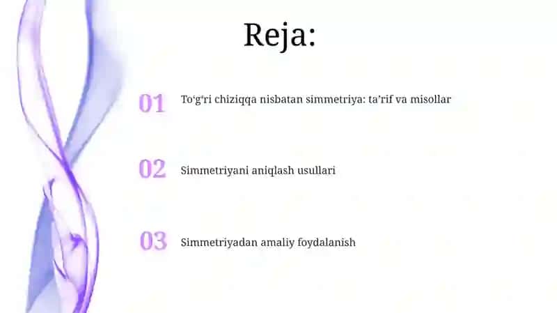 Toʻgʻri chiziqqa nisbatan simmetriya: ta’rif va misollar 2