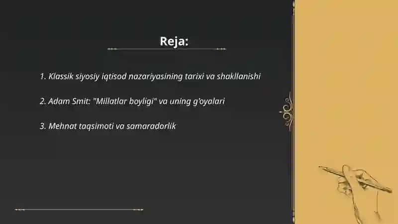Klassik siyosiy iqtisod 2