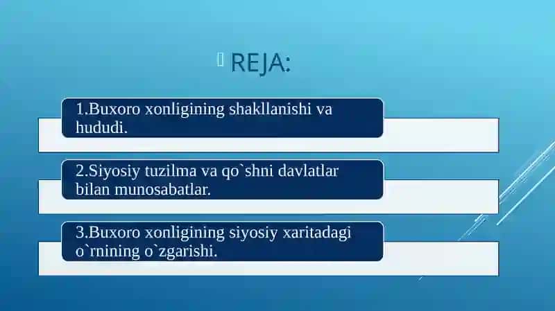 O’zbek xonliklarining siyosiy xaritasi (Buxoro xonligi) 2