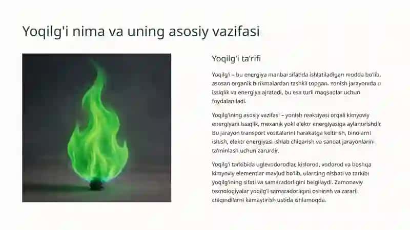 Yoqilg'i va uning xossalari 2