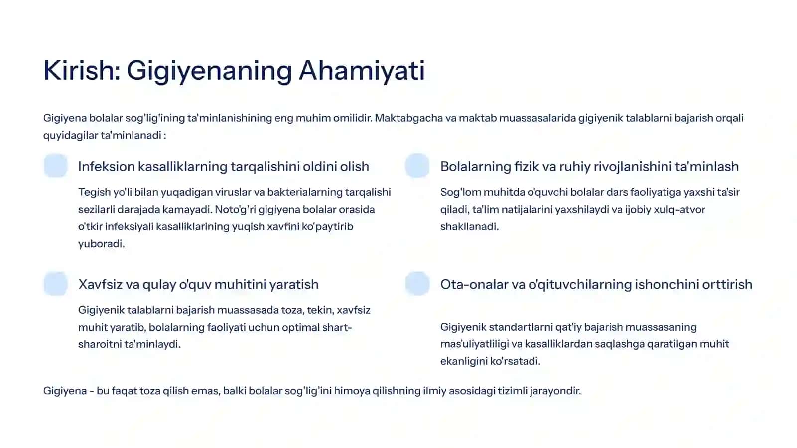 Maktabgacha va maktab muassasalariga umumiy gigiyenik talablar.pptx 2