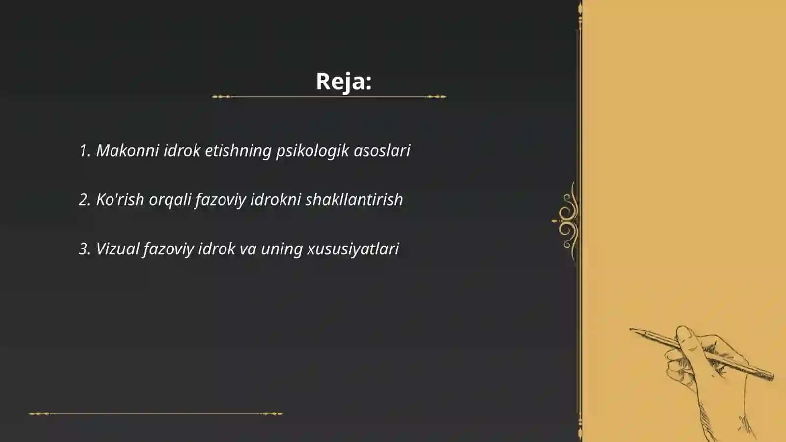 Makonni ko'rish orqali idrok etish 2