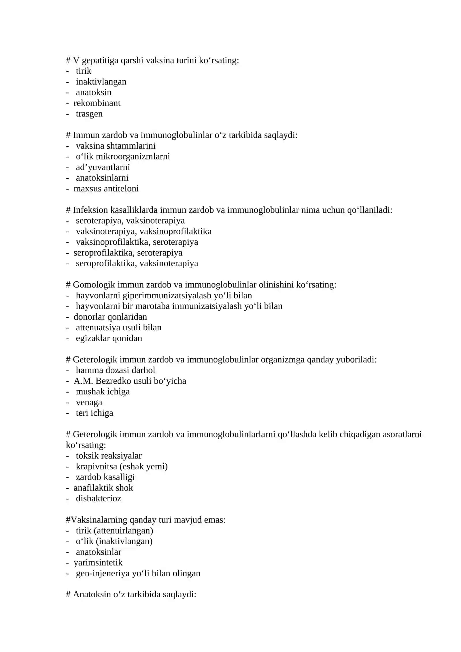 Vaksinaning kashf etilish tarixi. Yuqumli kasalliklarning immunoprofilaktikasi va immunoterapiyasi 2