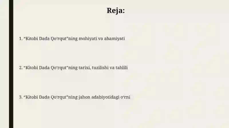 "Qoʻrqut ota" asari bilan tanishish 2