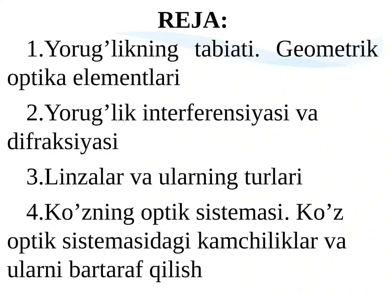Yorug’likningtabiati.Geometrikoptikaelementlari 2