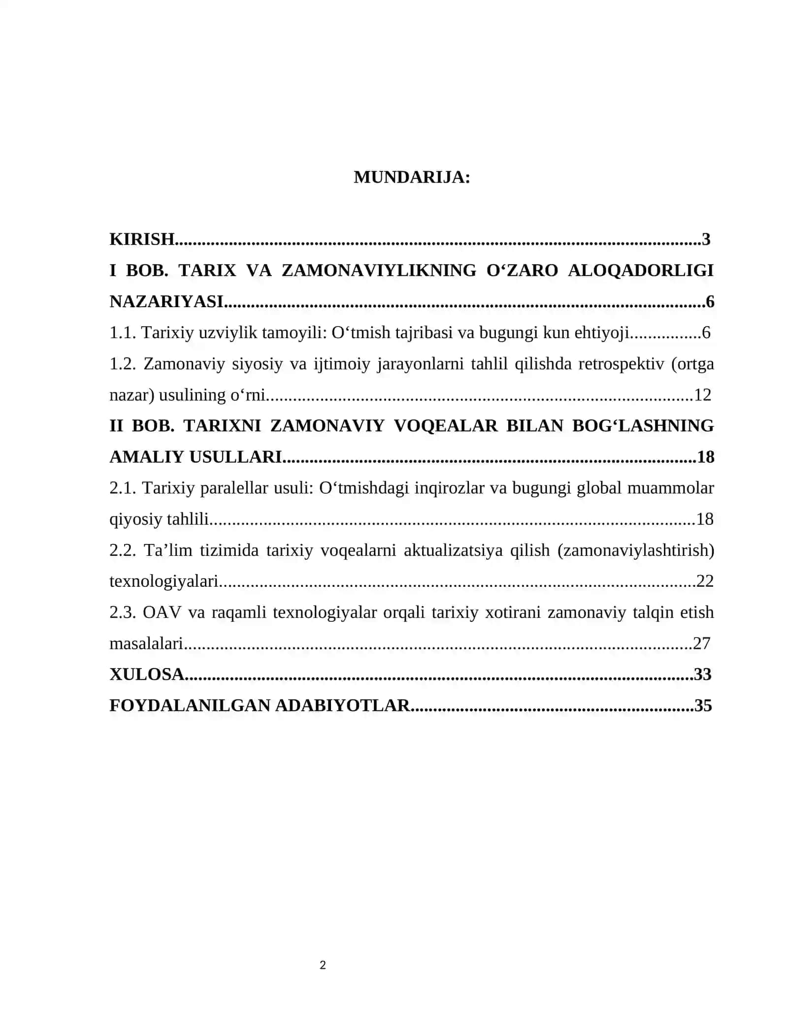 Tarixni zamonaviy voqealar bilan bog‘lash usullari 2
