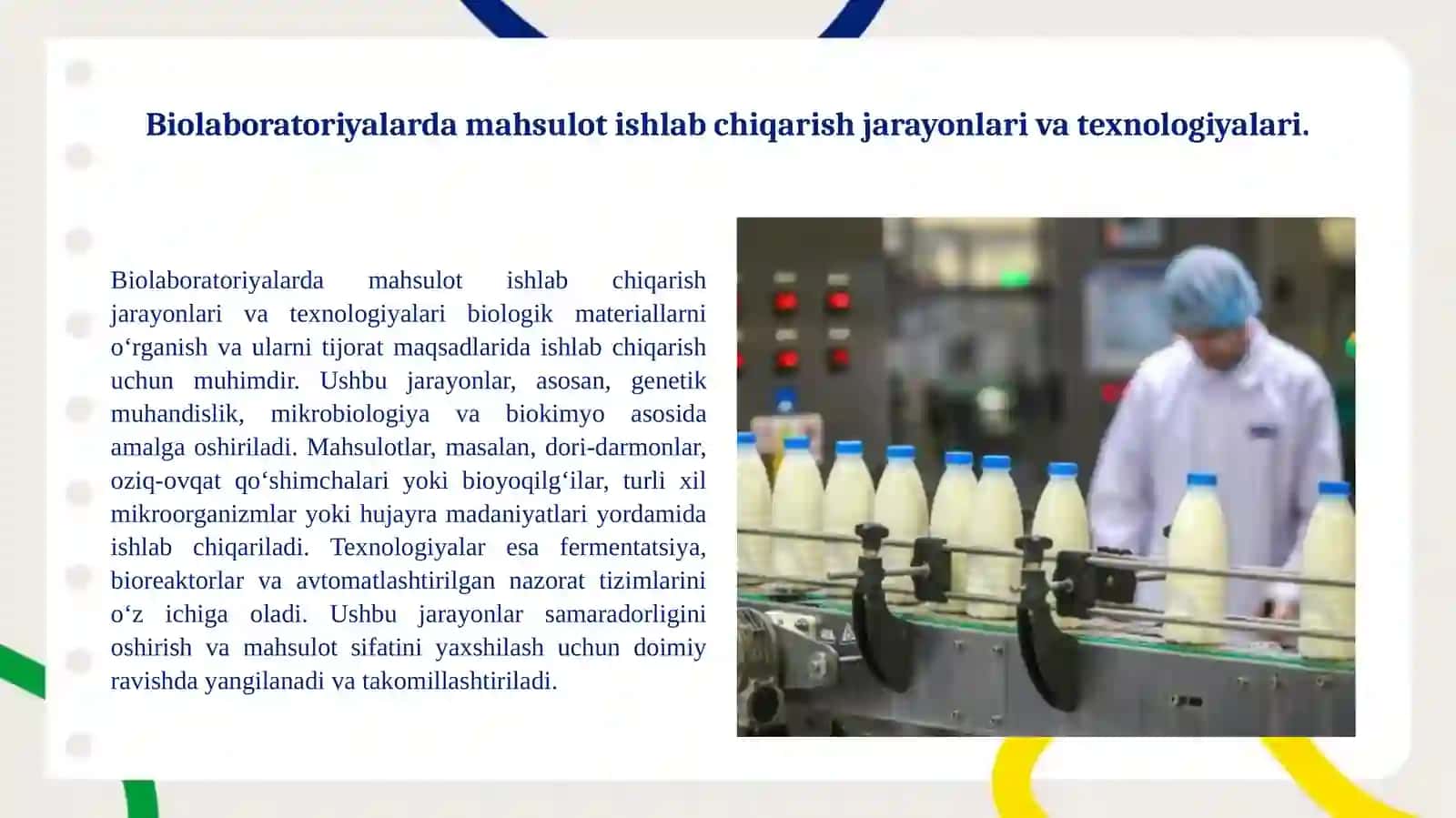Biolaboratoriyalarda mahsulot ishlab chiqarish va ularni dalalarga tarqatish 2