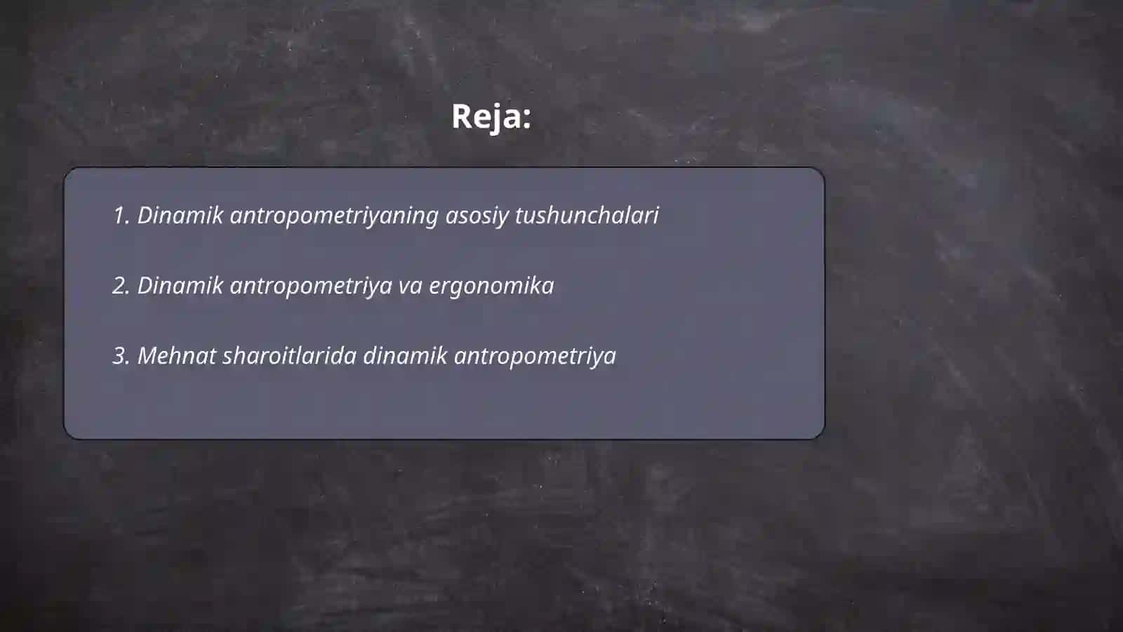 Dinamik antropometriya va uni sanoatda qoʻllash imkoniyatlari 2