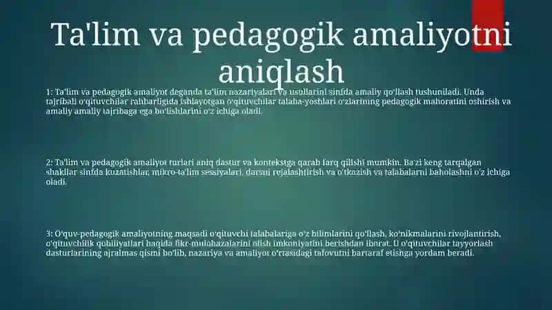 Òquv Va Pedagogik Amaliyotini Tashkil Etish Shakllari 2