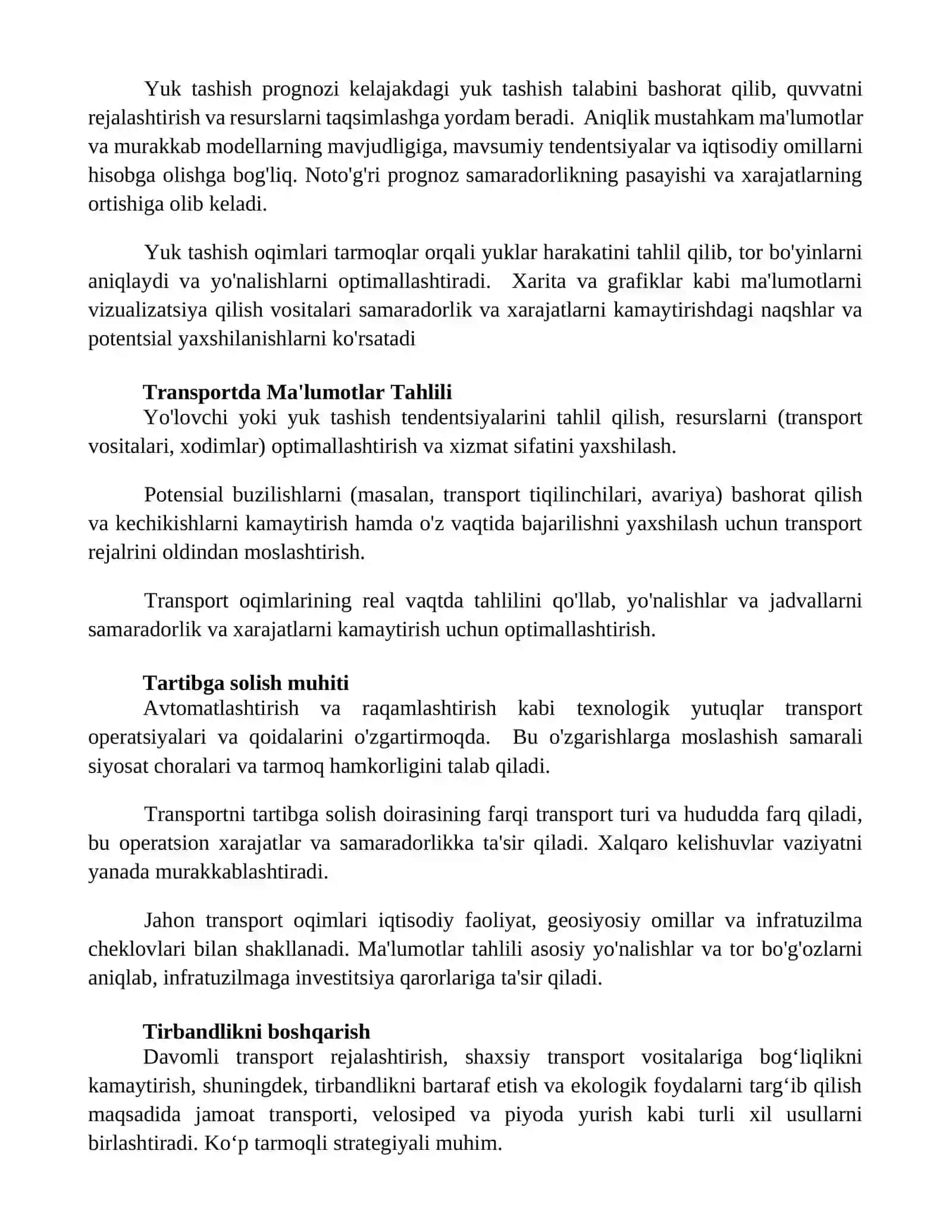 Transport oqimlari 2