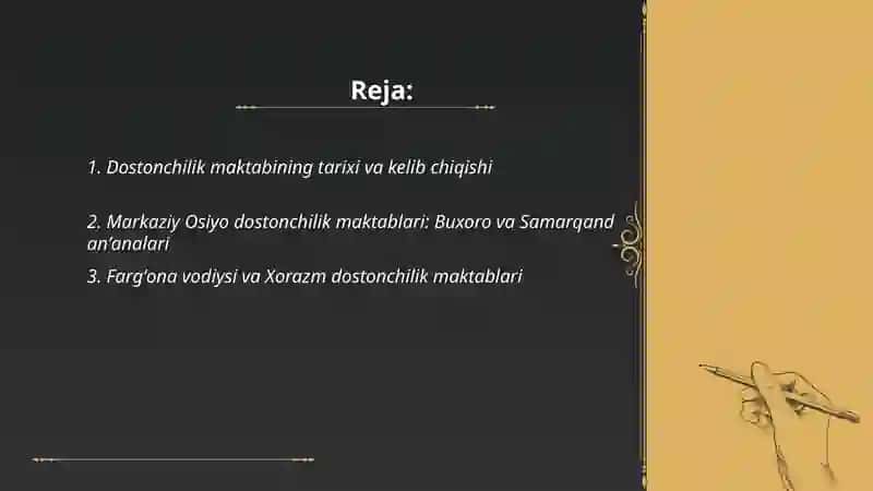 Dostonchilik maktablari va ularning anʼanalari 2
