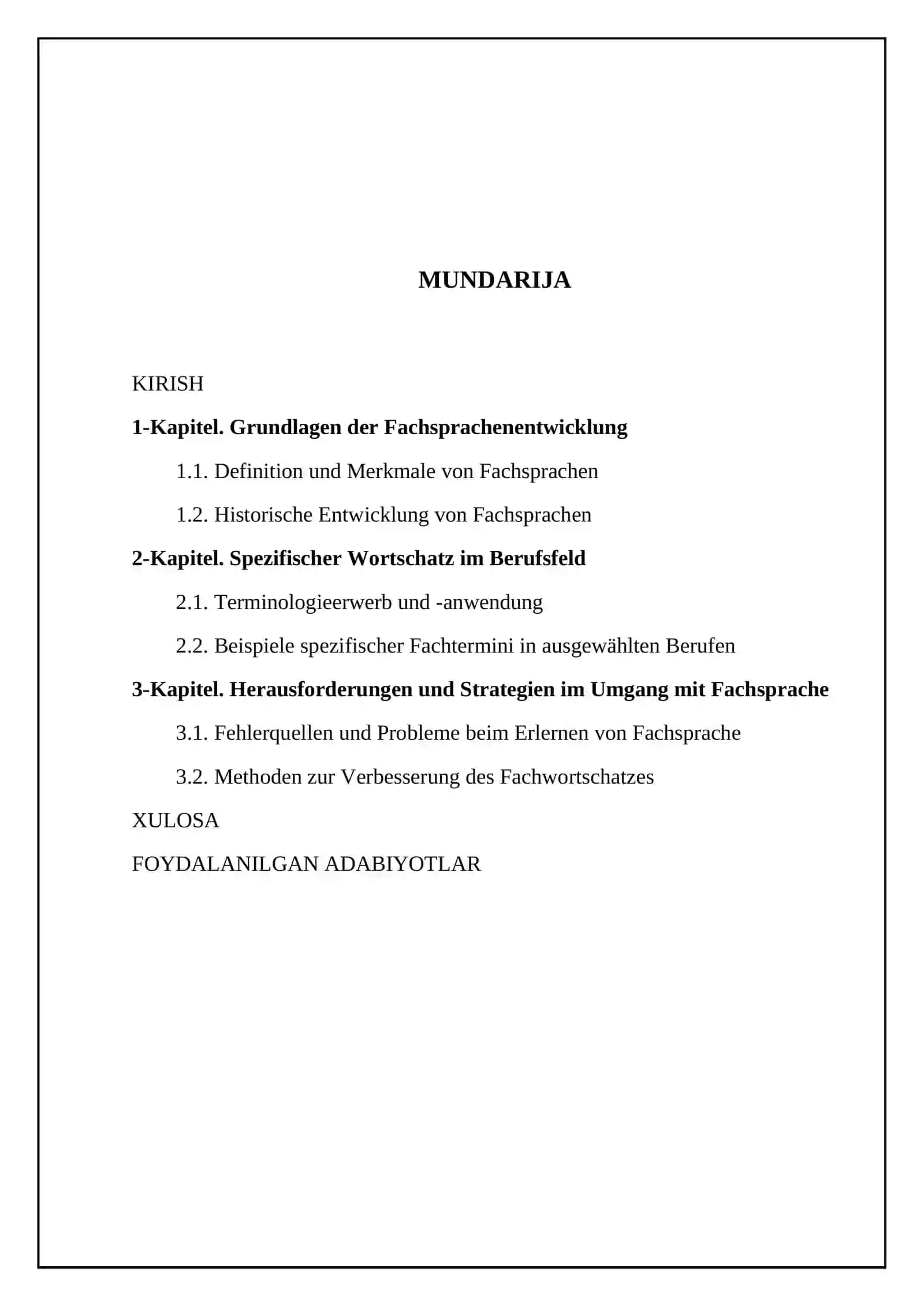 Entwicklung der Fachsprache: Spezifischer Wortschatz für den Beruf 2