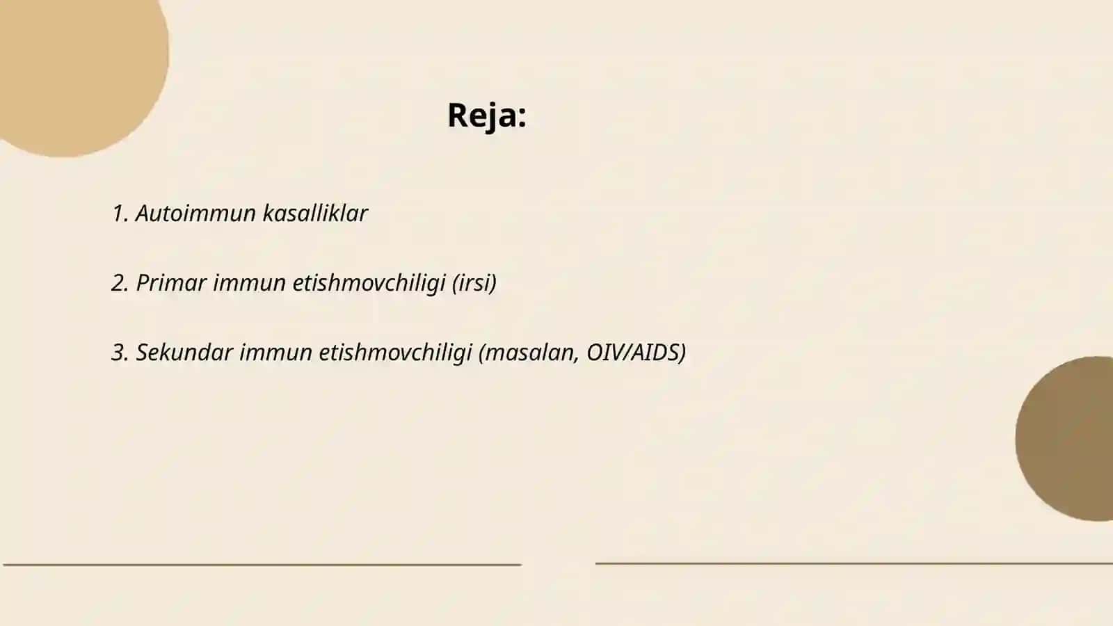 Immun tizim kasaliklari 2