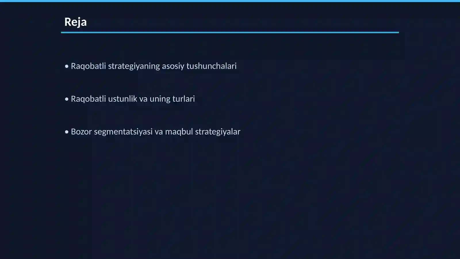Raqobatli strategiya 2