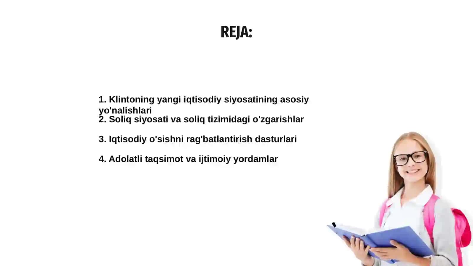 Klintonning yangi iqtisodiy siyosati 2