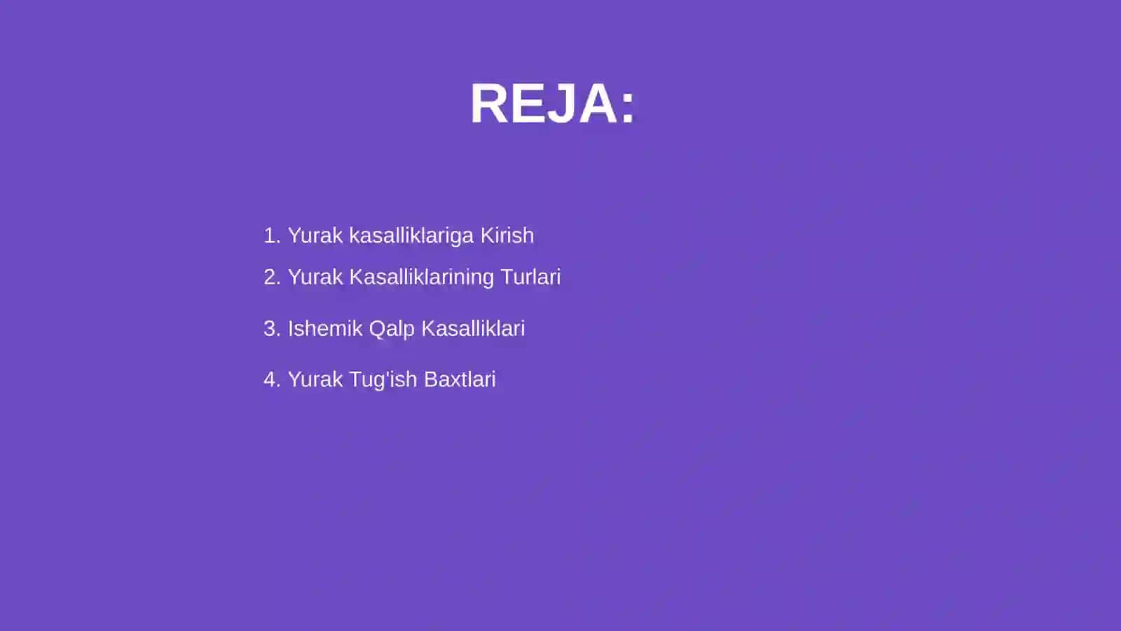 Yurak kasaliklari va ularning turlari 2