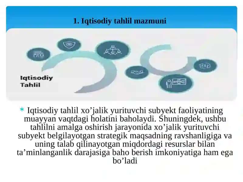 Iqtisodiy tahlil mazmuni 2