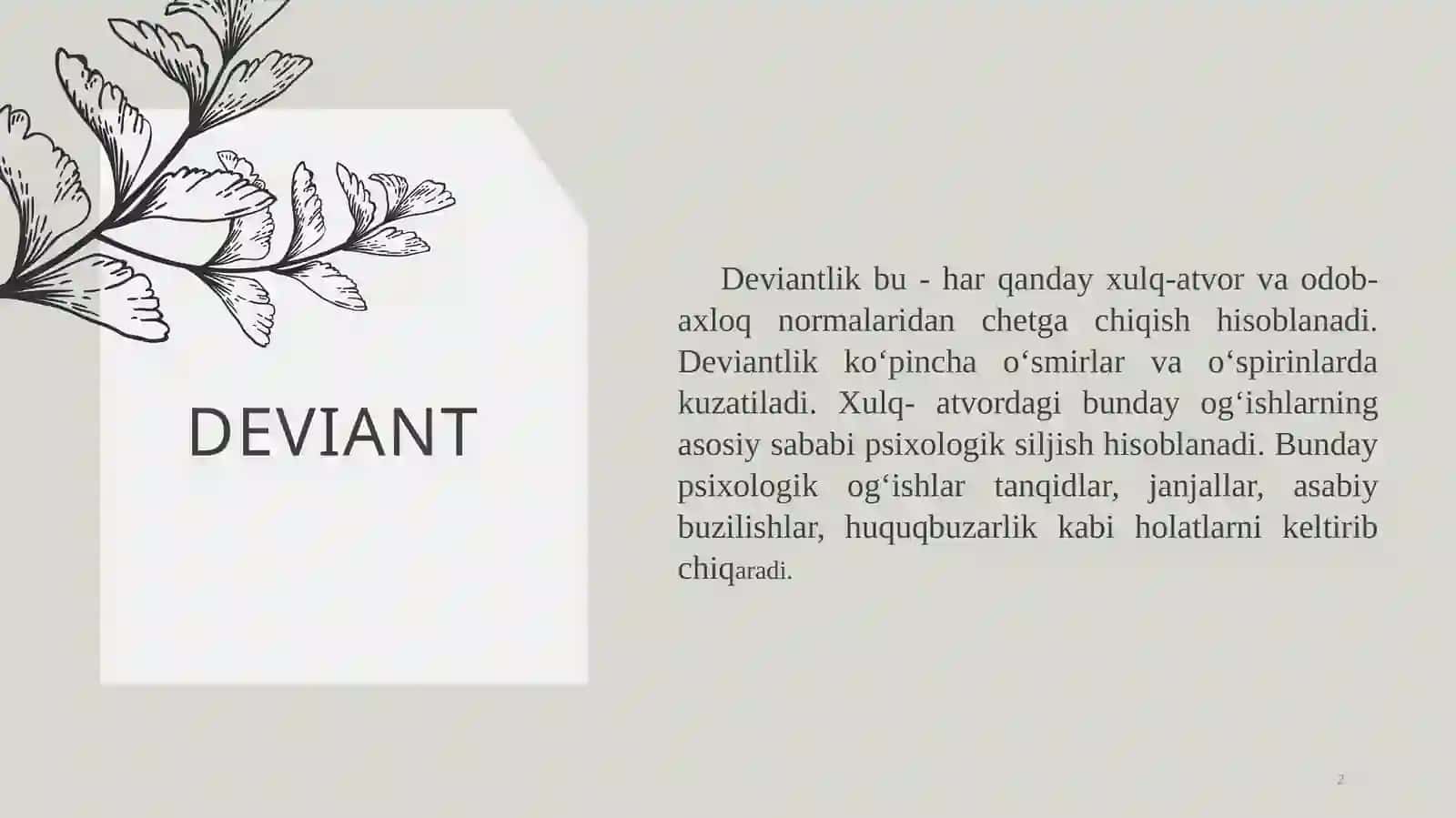 Yoshlar o’rta sidagi deviant xulq-atvori profilaktikasi 2