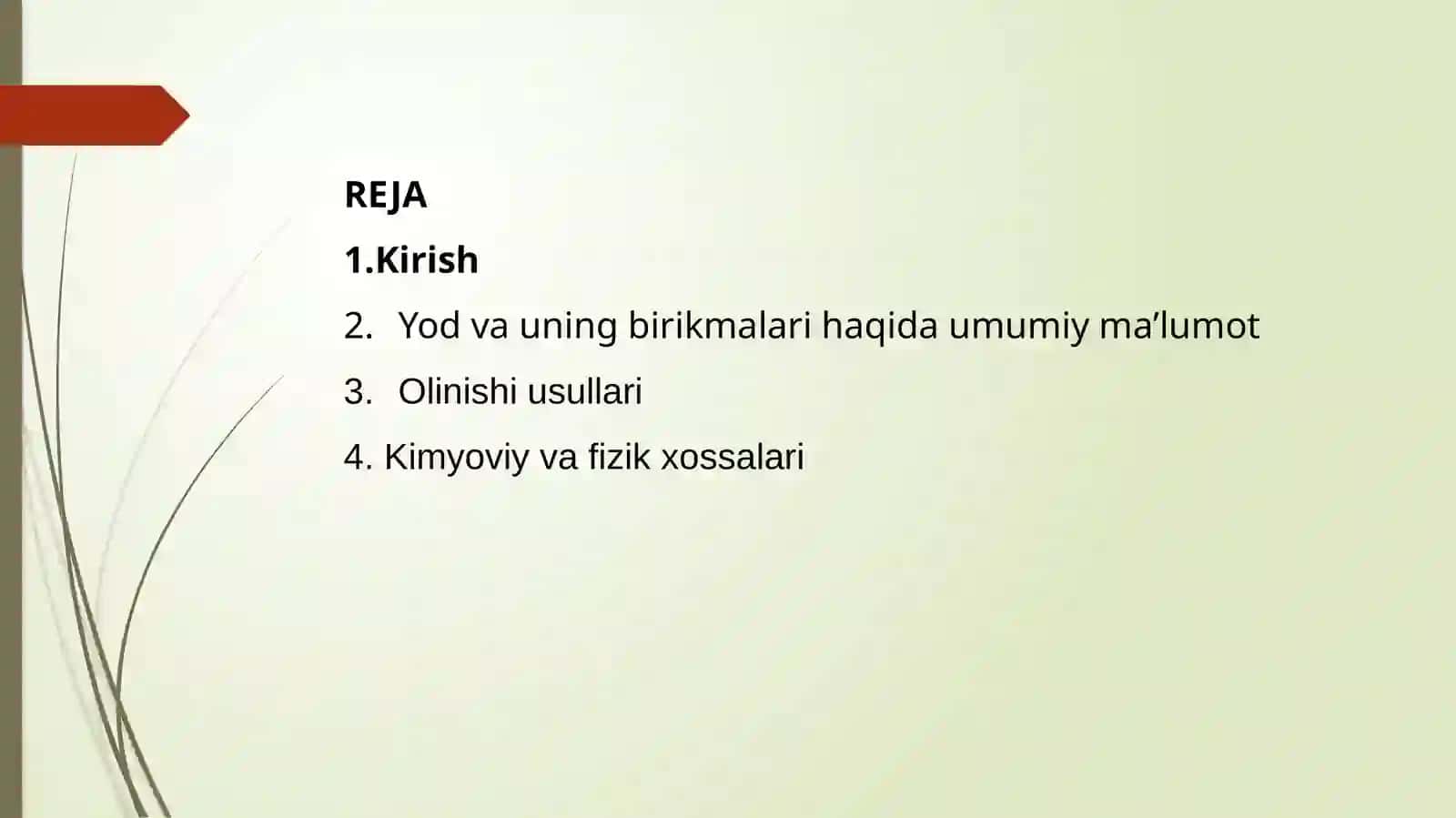 Azamatning Noorganik Kimyo fanidan tayyorlagan MUSTAQIL ISHI 2