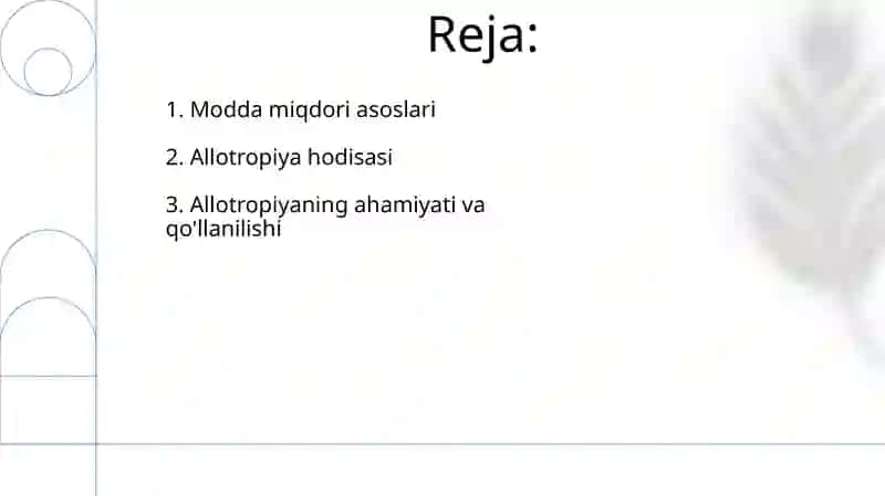 Modda miqdori va allotropiya xodisasi 2