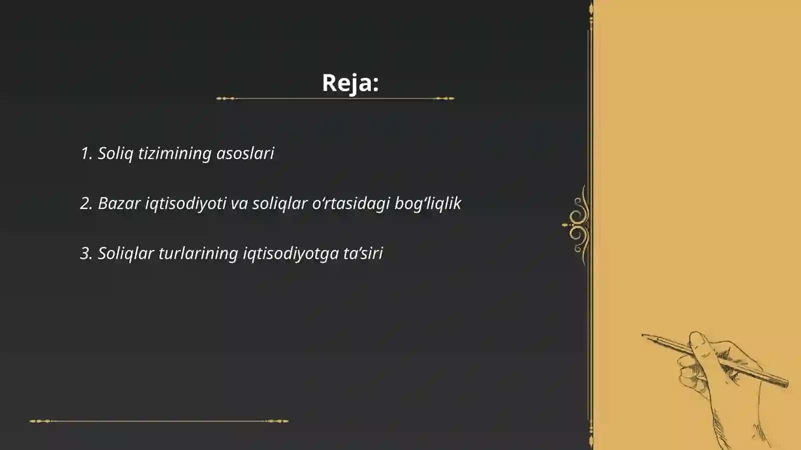 Soliq tizimining asoslari 2
