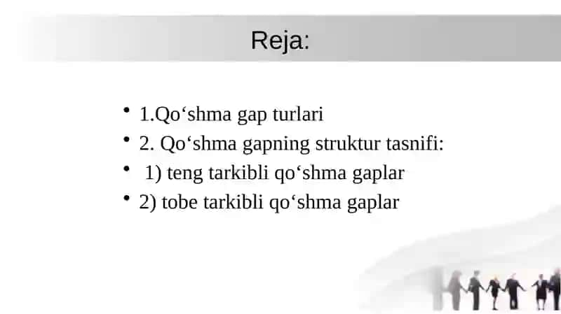 QO‘SHMA GAPNING QURILISHIGA KO‘RA TURLARI 2