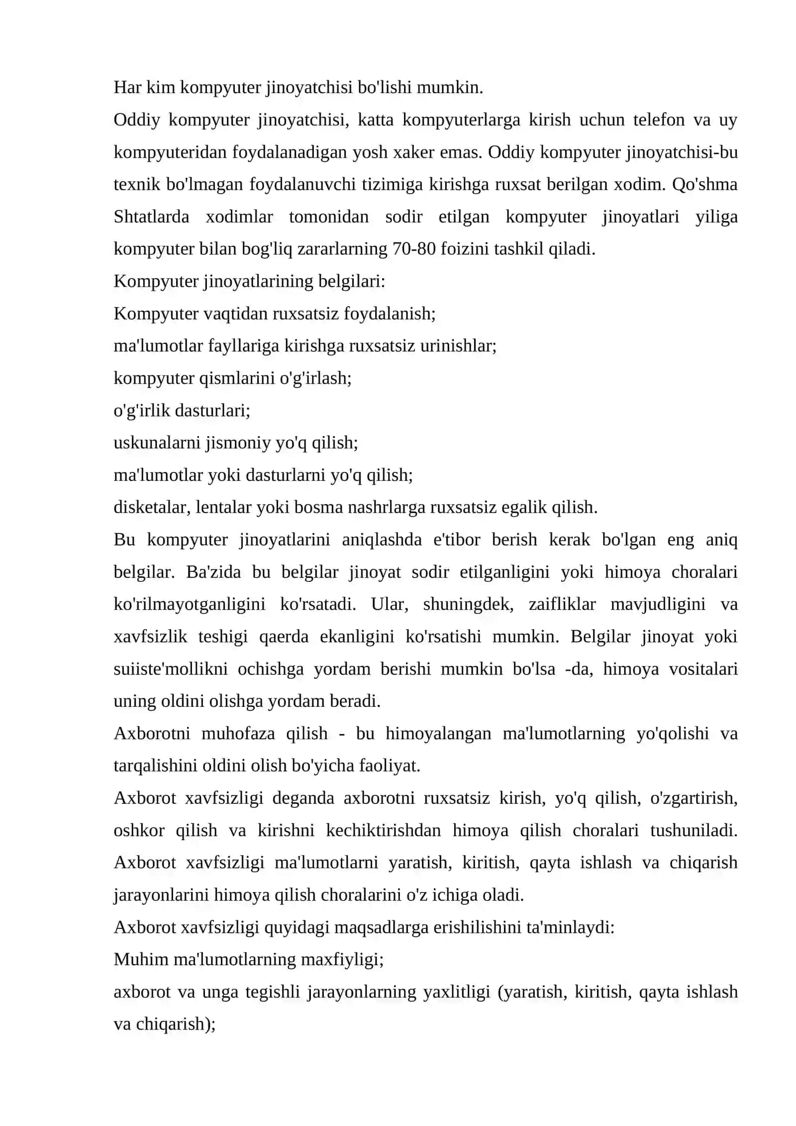 Kompyuter tarmoqlariga ruxsatsiz kirish va buzish 2