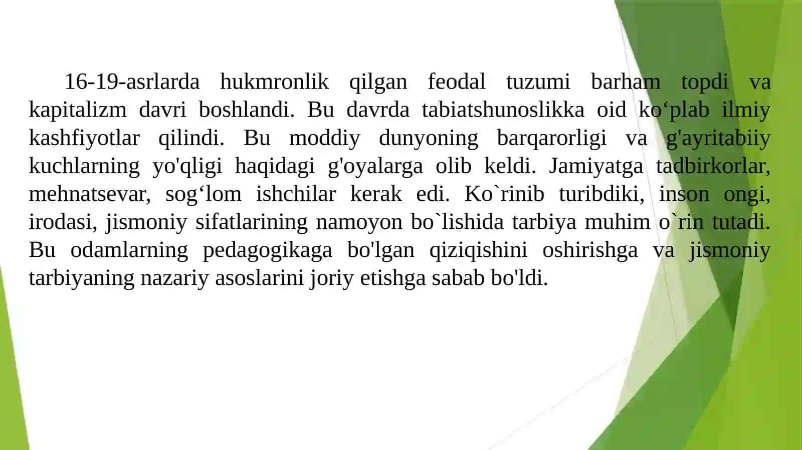 Jismoniy tarbiya va sportning tarixiy rivojlanishi 2