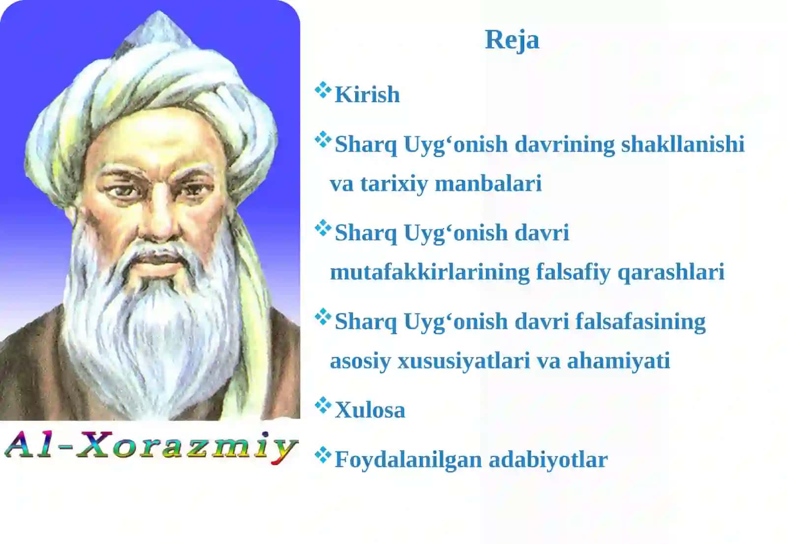 Sharq Uyg‘onish davrining falsafiy xususiyatlari 2