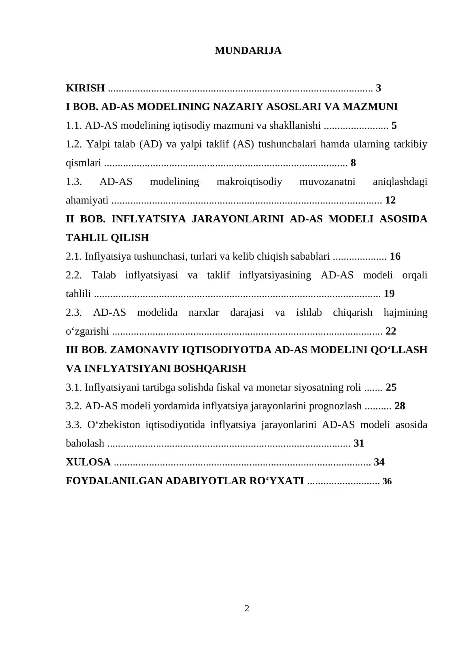AD-AS dinamik modeli 2