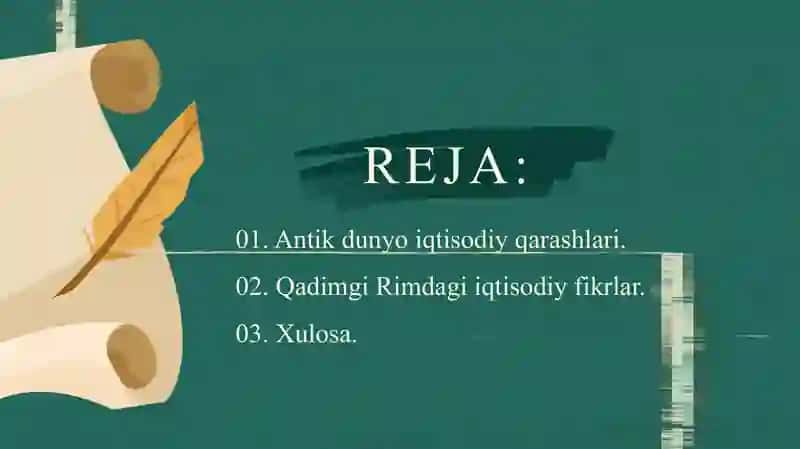 Qadimgi dunyo iqtisodiy g'oyalari. 2