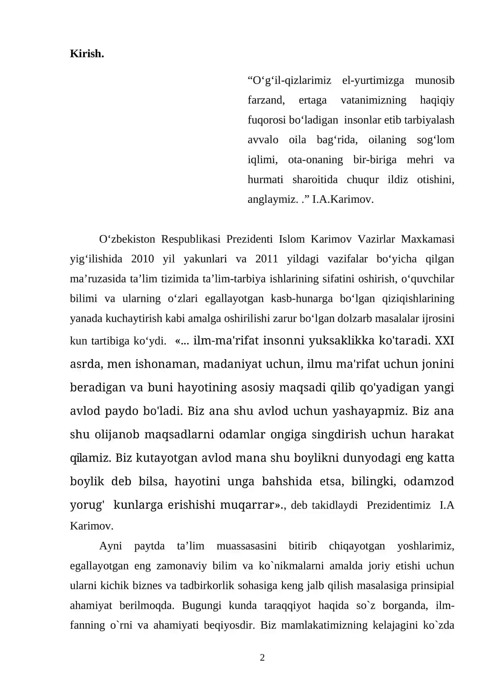 BOSHLANG’ICH SINF O’QUVCHILARINI TARBIYALASHDA TEJAMKORLIK TARBIYASIDAN FOYDALANISH 2