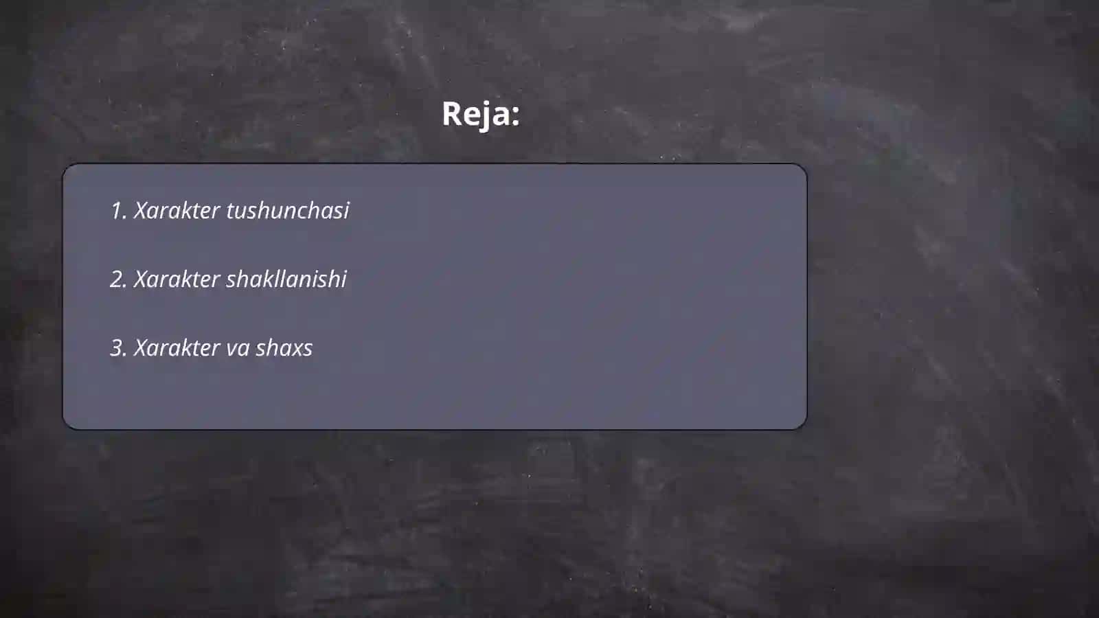 Xarakter tushunchasi 2