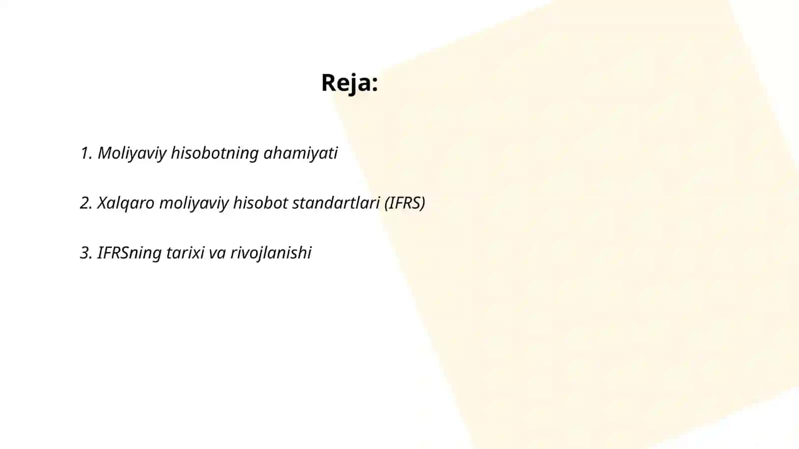 Xalqaro Moliyaviy Hisobot Standartlari 2