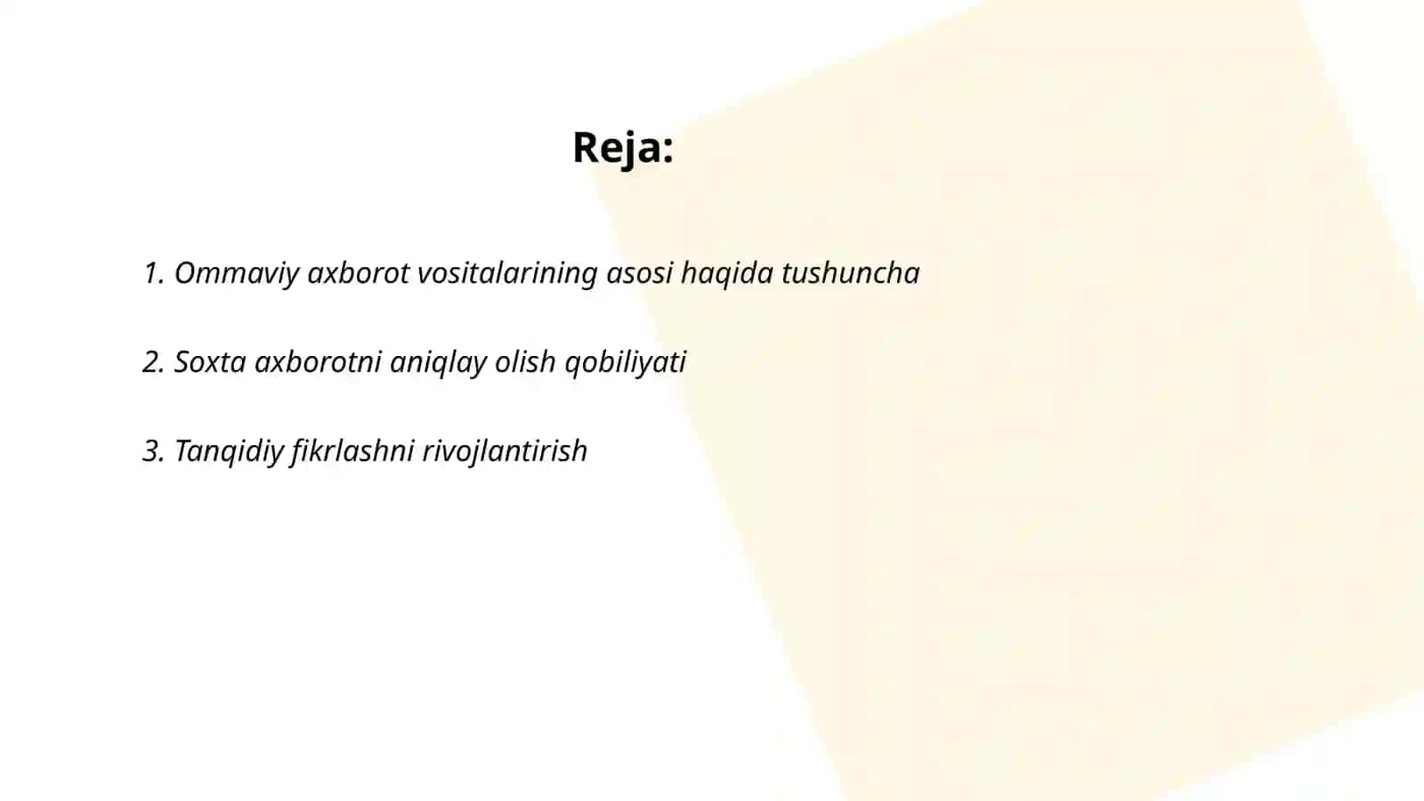 Ommaviy axborot vositalari (OAV) 2