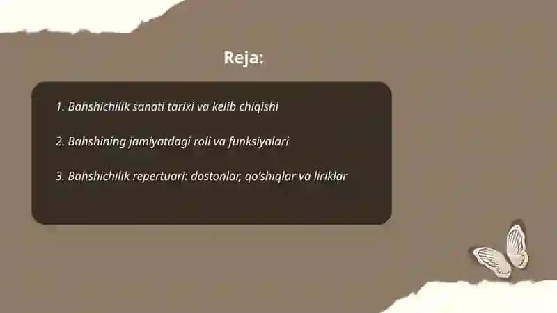 Bahshichilik sanati haqida 2