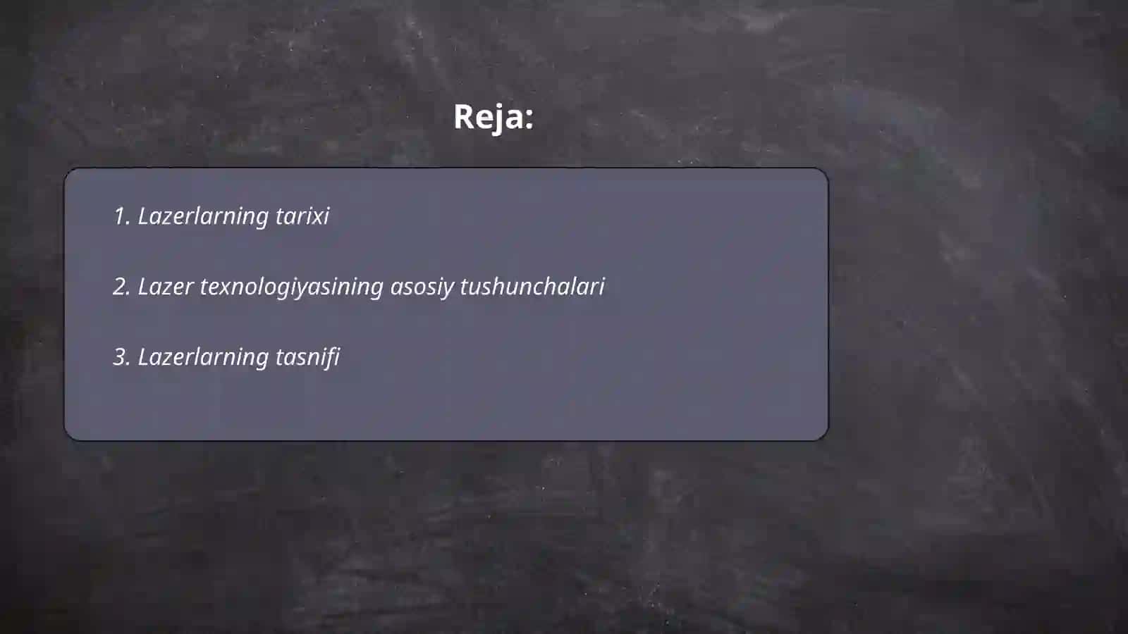 Lazer va ularning turlari 2
