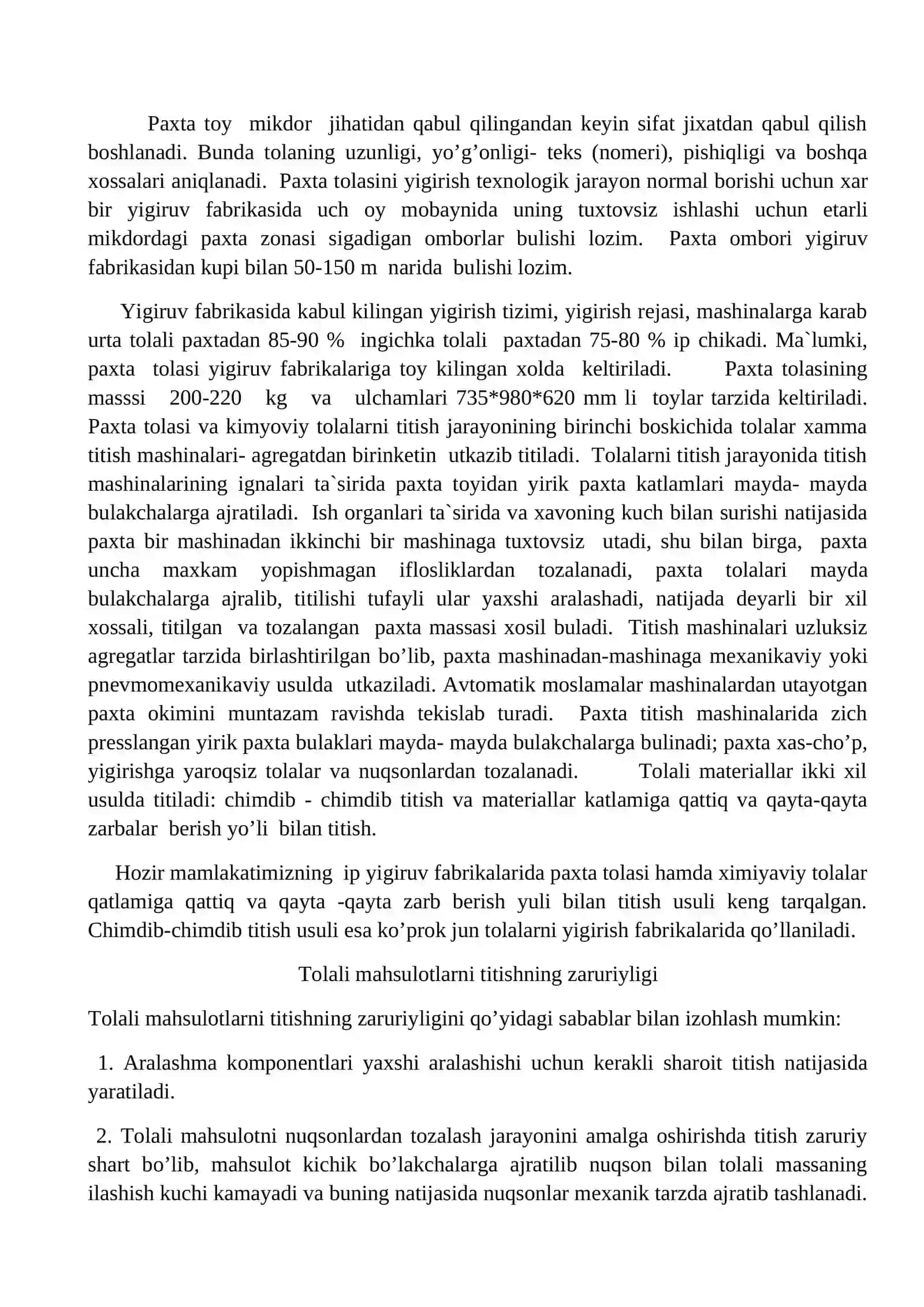 TITISH-TOZALASH AGREGATI MASHINALARI 2