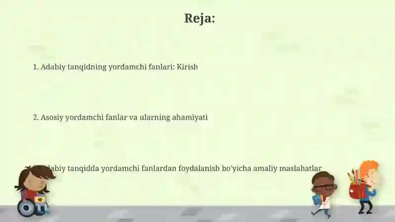 Adabiy tanqidning yordamchi fanlari 2