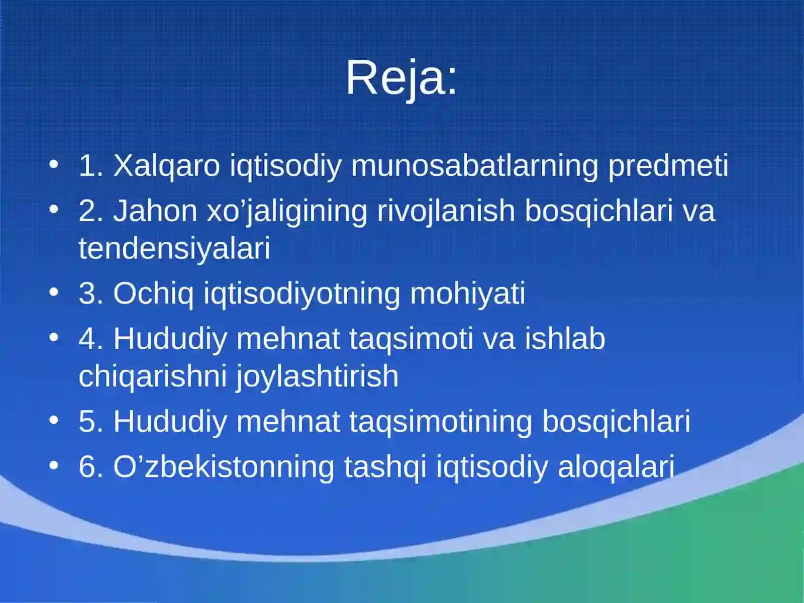 Xalqaro iqtisodiy munosabatlarning predmeti 2
