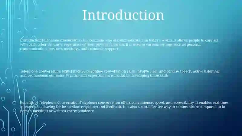 Telephone Conversation 2