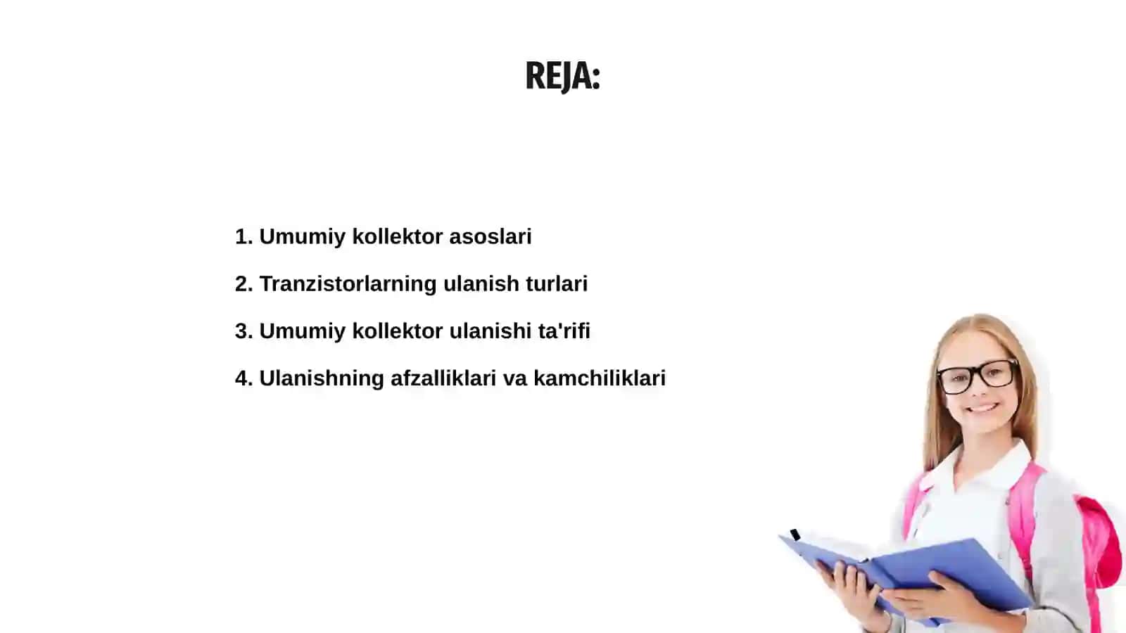 Tranzistorlarning ulanish turlari -umumiy kollektor 2