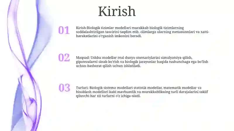 Biologik Sistema Modellari 2