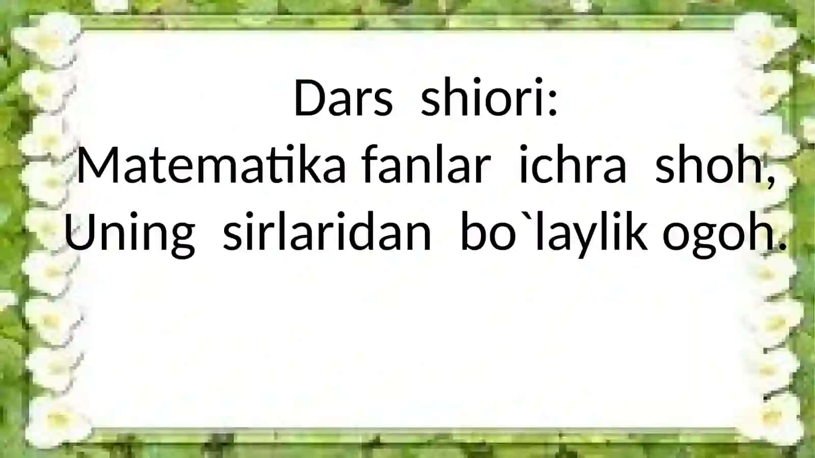 2-sinf Fan:Matematika Mavzu:Tenglamalar 1-mavzu 2