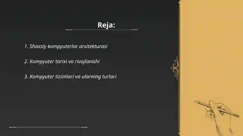 Shaxsiy kompyuterlarning axboroy-mantiqiy asoslari 2