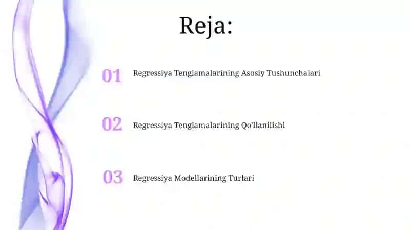 Regressiya Tenglamalari 2