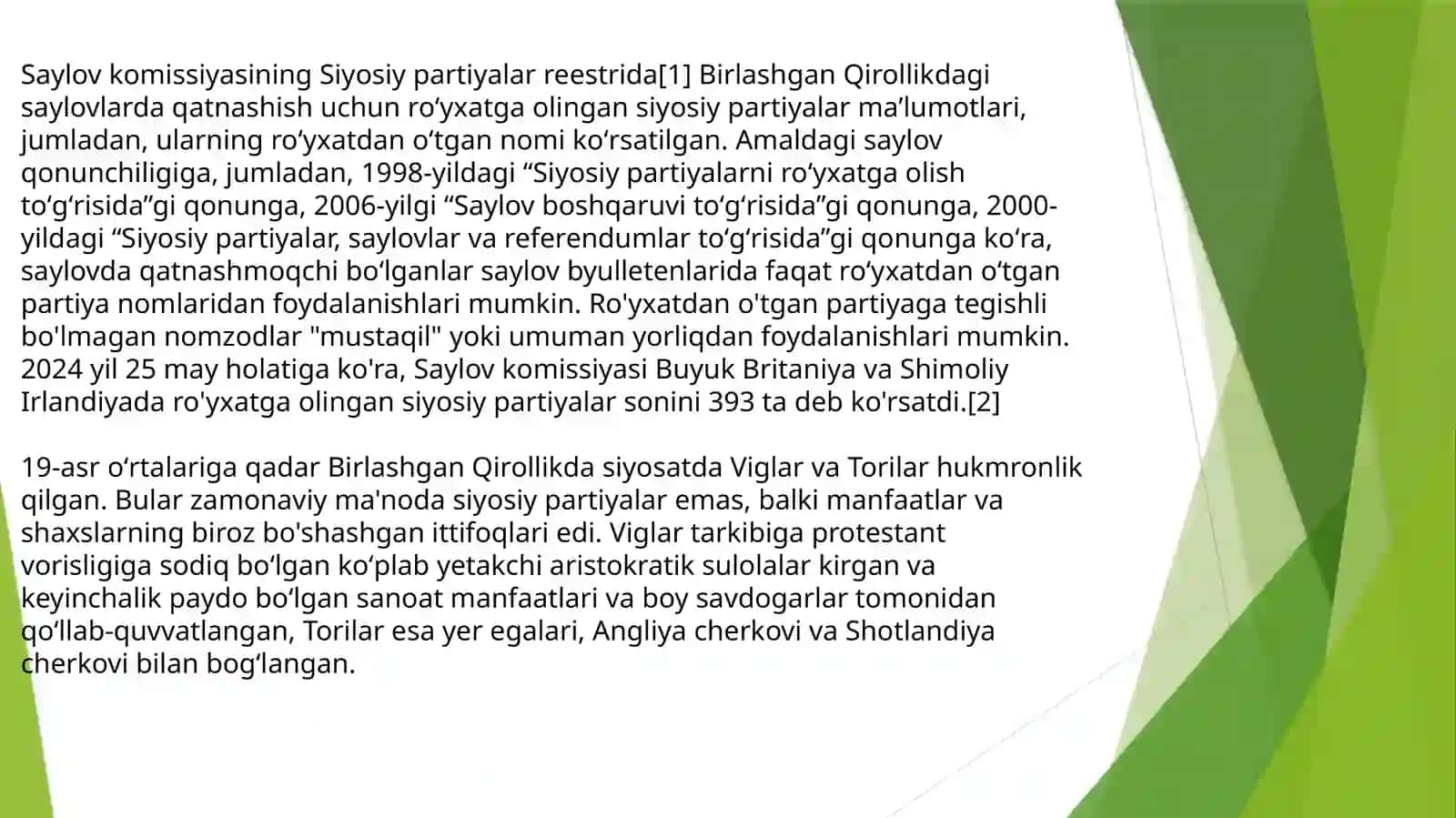 Siyosiy partiyalar va saylovlar 2