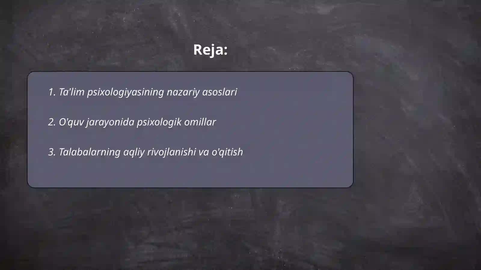 Ta'lim psixologiyasi 2