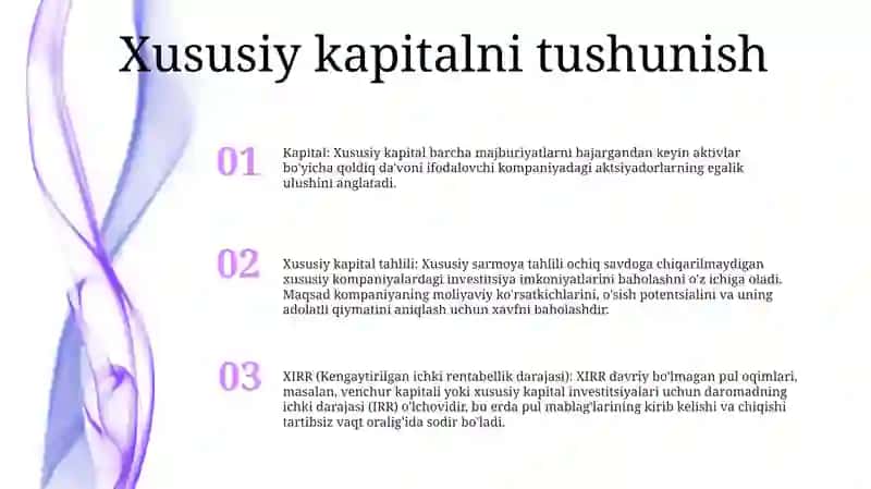Xususiy Kapital Tahlili 2