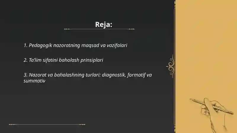 Pedagogik nazorat va taʼlim sifatini baholash 2